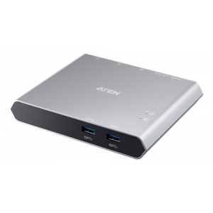 2-port USB-C gen 1 delnings-switch med genomströmmning, silver US3310-AT