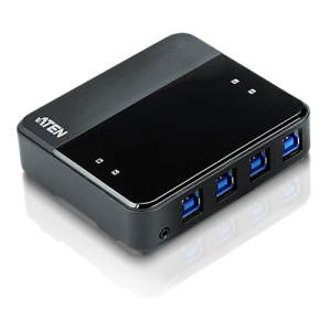 USB 3. 0 hubb för 4 datorer, 4xUSB Typ A hona, 4xUSB Typ B hona, 5Gbps, svart US434-AT