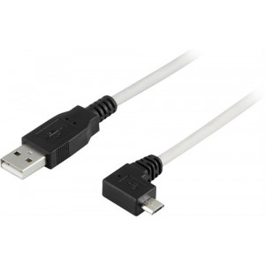 USB 2.0 typ A till högervinklad Micro-B USB, 5-pin, 2m USB-302C
