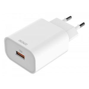 Väggladdare 18W 1-port Vit USB