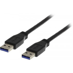 USB 3.0 kabel, Typ A hane - Typ A hane, 1m, svart USB3-210S