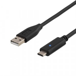 USB 2.0 kabel, Typ A - Typ C hane, 1.5m, svart USBC-1005
