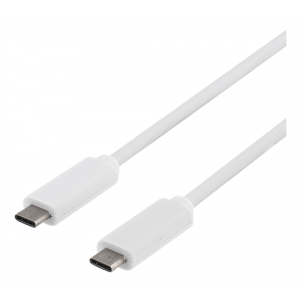 USB 3.1 kabel, Gen 1, Typ C - Typ C, 1m, vit USBC-1059