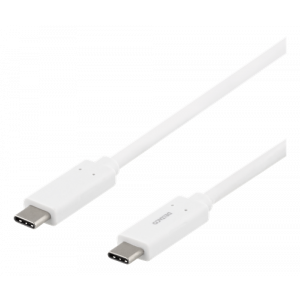 USB-C till USB-C-kabel, 1m, 1,5A, USB 3.1 Gen, E-Marker, vit USBC-1059M