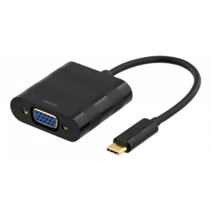 USB 3.1 till VGA adapter, Typ C ha - VGA ho, 1080p, påse, svart USBC-1098