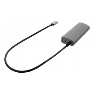 USB-C hubb och nätverksadapter, USB-C, RJ45, 3x USB-A 3. 0, 0,4 m kabel, rymdgrå USBC-1294