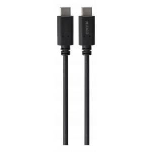 USB3.2 gen2-kabel, USB-C - USB-C, 5A EPR, 1m, svart USBC-1402-LSZH