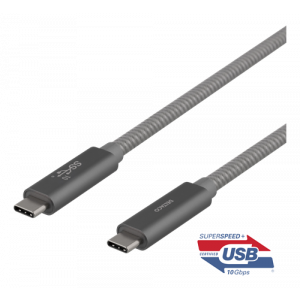 USB-C SuperSpeed-kabel, 1m, USB 3.1 Gen 2, 10 Gbps, 100W, rymd USBC-1412M
