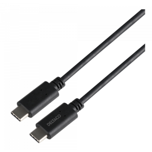 USB-C till USB-C kabel, 5 Gbit/s, 240W 5A, 1 m, svart USBC-1501-LSZH