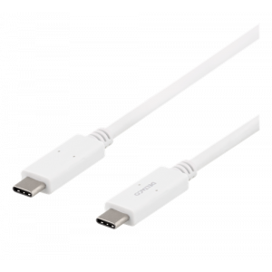 USB-C till USB-C-kabel, 1m, USB-IF certifierad, 5Gbit/s, vit USBC-1502