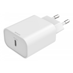 Deltaco USB-C laddare 20W White
