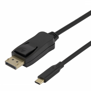 8K USB-C till DisplayPort kabel, dubbelriktad, 7680 x 4320 @ 60Hz, 1m, svart USBC-DP-BI100