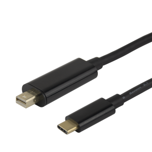 USB-C - miniDisplayPort cable 4K UHD gold plated 1m black USBC-DP100M