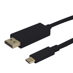 USB-C - DisplayPort cable, 4K UHD, gold plated, 0.5m, black USBC-DP50