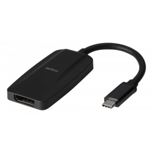USB-C - DP adapter, USB-C ha, DP ho, 7680x4320 30Hz, svart USBC-DP8K