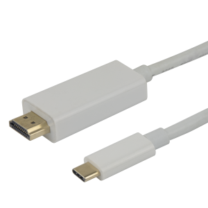 USB-C - HDMI cable, 4K UHD, gold plated, 1m, white USBC-HDMI-1010A