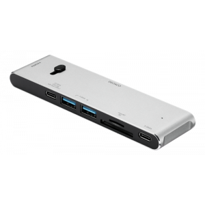 USB-C till HDMI/USB-A/USB-C/Minneskortläsare, 3840x2160, PD 100W, rymdgrå USBC-HDMI21