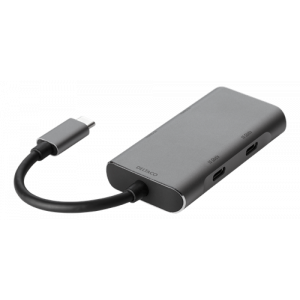 USB 3.1 Gen 1-hubb USB-C ha till 2xUSB-C, grey