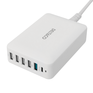USB-laddstation 10A 1xUSB-C, 5xUSB-A