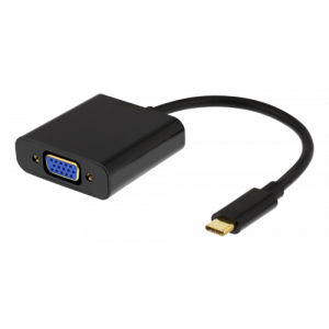USB-C till VGA adapter, USB typ C hane - VGA hona + 3,5mm USBC-VGA6