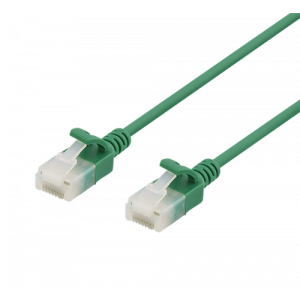 U/UTP Cat6a patchkabel, slim, 3,5mm i diameter, 5m, 500MHz, LSZH, grön UUTP-1062