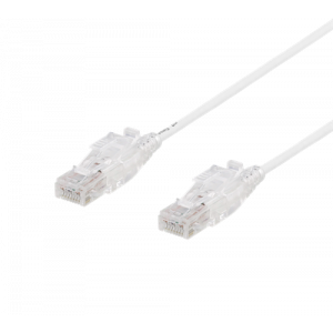 U/UTP Cat6A patchkabel, 1m, 500MHz, låsbara kontakter, vit UUTP-1102