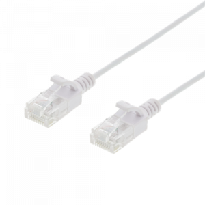 Ultra Slim U/UTP Cat.6 patchkabel, 2.6mm, 0,5m, vit UUTP-1410