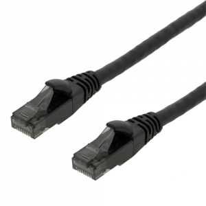 U/UTP High Flex Cat6 patchkabel, 3m, flertrådig, 24AWG, svart UUTP-1504