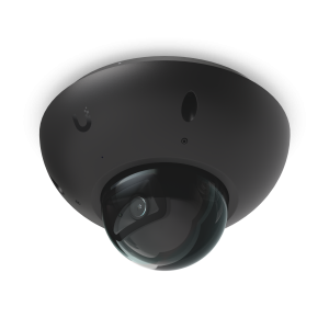 All-weather, vandal-proof 4K PoE camera with a 1/1.8" 8MP image sensor, Multi-TOPS AI Engine, and long-range IR night vision ideal for discreet installations in high-traffic areas. UVC-G6-Dome-B