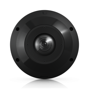 All-weather, vandal-resistant 12MP PoE camera with panoramic 360° coverage, digital pan-tilt-zoom functionality, and smart IR functionality. UVC-G6-Pro-360-B