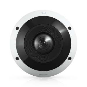 All-weather, vandal-resistant 12MP PoE camera with panoramic 360° coverage, digital pan-tilt-zoom functionality, and smart IR functionality. UVC-G6-Pro-360-W