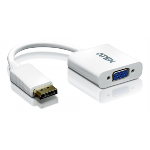 VC925 DisplayPort till VGA adapter, stöder VGA/SVGA/XGA/UXGA, 0,15m kabel, vit VC925-AT
