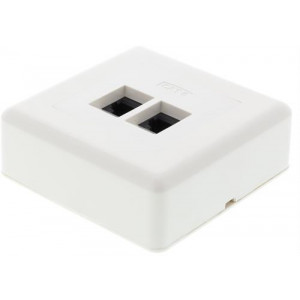 Vägguttag utanpåliggande, UTP 2xRJ45, Cat6 VR-34