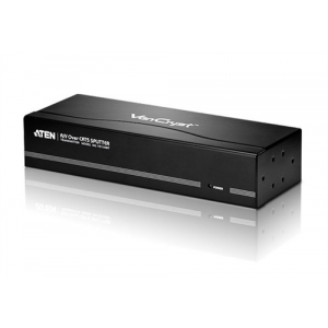 A/V-splitter, 1 enhet till 8 skärmar via Cat5e, VGA och 3,5mm ljud, svart VS1208T-AT-G