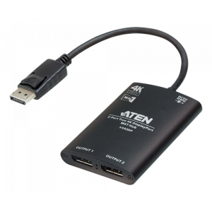 2-Port True 4K DisplayPort MST Compact Splitter with fixed display VS92DP-AT
