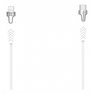 Premium braided lightning to usb-c, mfi, 2m, white/silver XWH-LC3-03