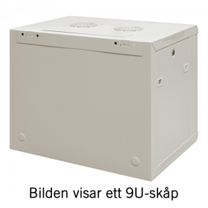 System Z, 19" väggskåp, 12U, 600x600, glasdörr fram, 60kg last, vit ZS66126000