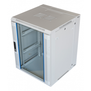 System Z, 19" väggskåp, 15U, 600x600, glasdörr fram, 60kg last, vit ZS66156000