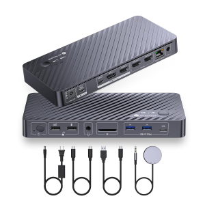 Notes:Only support mirrored output on macOS. Please connect the HDMI IN, DP IN and USB-C to A cable to your desktop. iDock P10