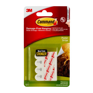Tavelupphängningsstrips 3M Command vita 17024