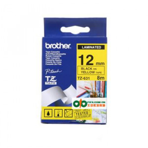 Brother TZE631 Tejp SvartText-Gul botten-12mm