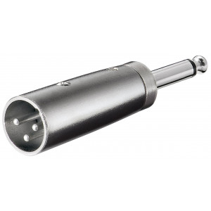 XLR Ljudadapter XLR 3-pin hane - 6.35mm hane