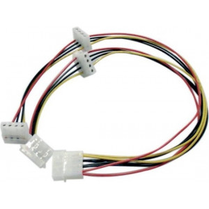 Y-kabel ström 4-pin molex för 4st enheter