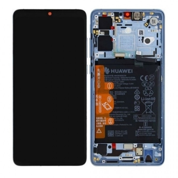 Huawei P30 Lite MAR-LX1A Display LCD + Batteri blå