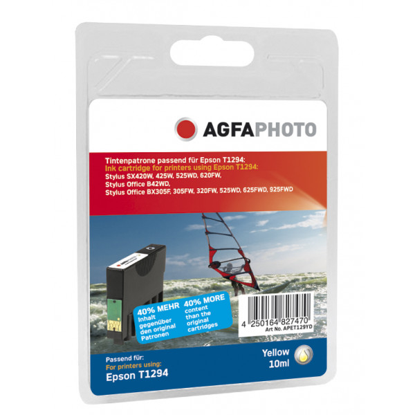 AgfaPhoto APET129YD bläckpatroner Gul 1 styck