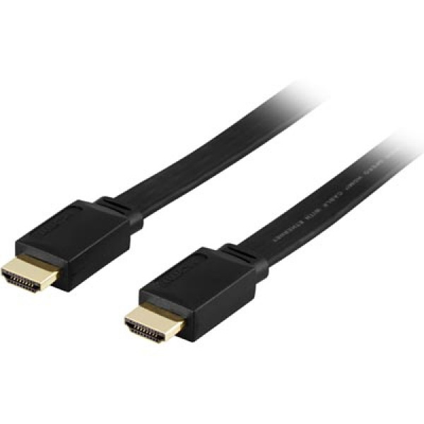 Deltaco HDMI-1010F HDMI-kabel 1 m HDMI Type A (Standard) Svart