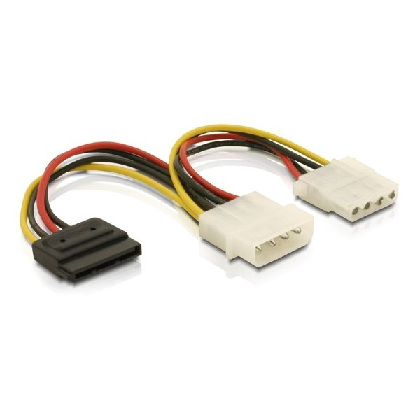 DeLOCK Cable Power SATA HDD > 2x 4pin male/female