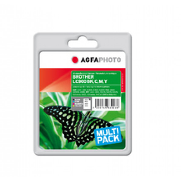 AgfaPhoto APB900SETD bläckpatroner Svart, Cyan, Magenta, Gul