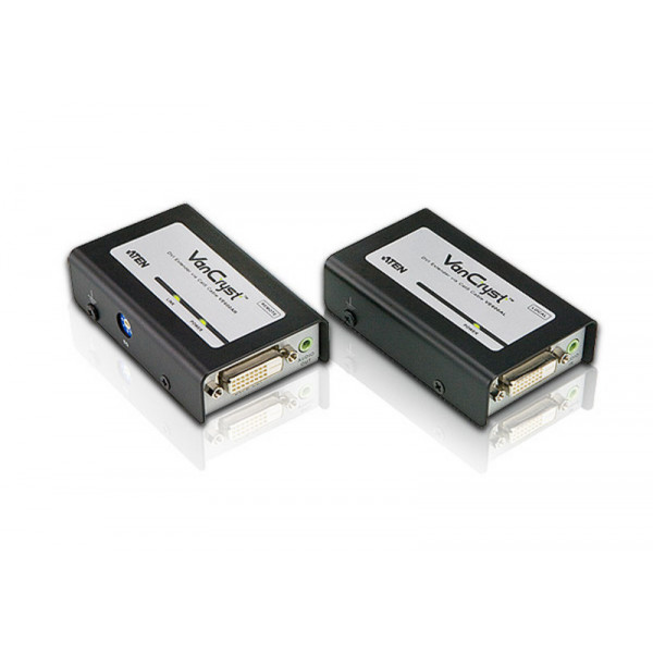 Aten VE600A AV-förlängare AV transmitter & receiver Svart