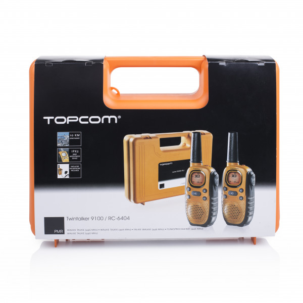 Topcom RC-6404 tvåvägsradio 8 kanaler 446 MHz Svart, Orange
